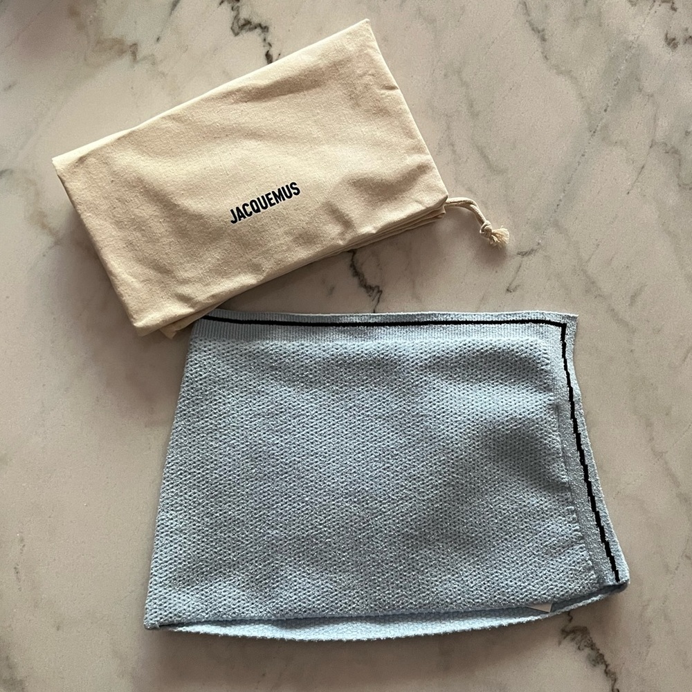 Jacquemus le jupe sorbetto skirt light blue color size 32